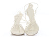 Bottega Veneta White Dot Lace-Up Sandals