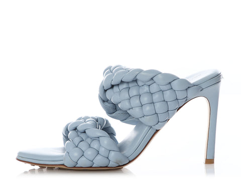 Bottega Veneta Blue Padded Woven Sandals