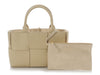 Bottega Veneta Mini Beige Maxi Intrecciato Arco Tote