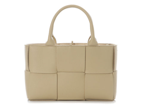 Bottega Veneta Mini Beige Maxi Intrecciato Arco Tote
