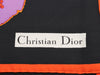 Dior Black and Orange Floral Silk Scarf