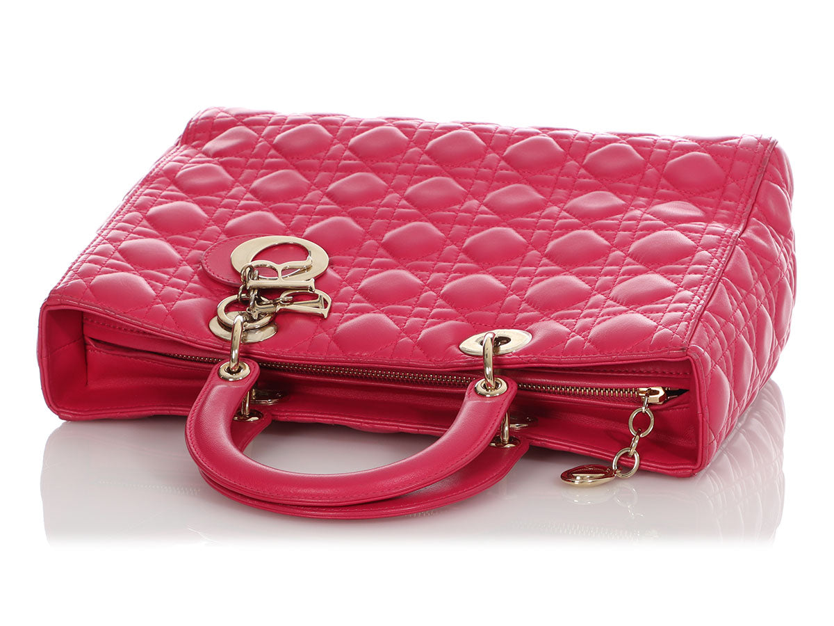 Dior Large Diorissimo Hot Pink Bag - Ann's Fabulous Closeouts