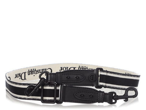 Dior Black and White Adjustable Shoulder Strap