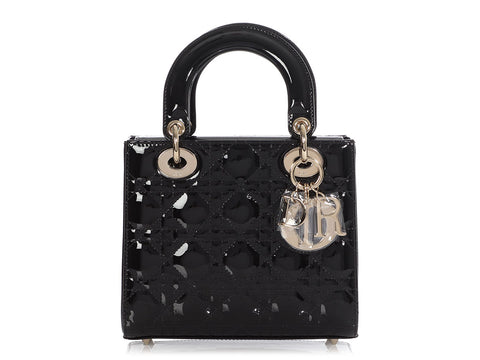 Dior Small Black Patent Lady Dior