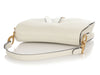 Dior White Grained Calfskin Saddle Bag