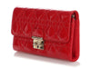 Dior Red Patent Cannage Wallet on Chain