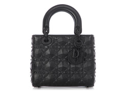 【ヴィンテージ】Rank:A☆Dior BLACK MY ABCDIOR ハンドバッグ Small Lady Dior My ABCDior Bag Cherry Red Patent Cannage