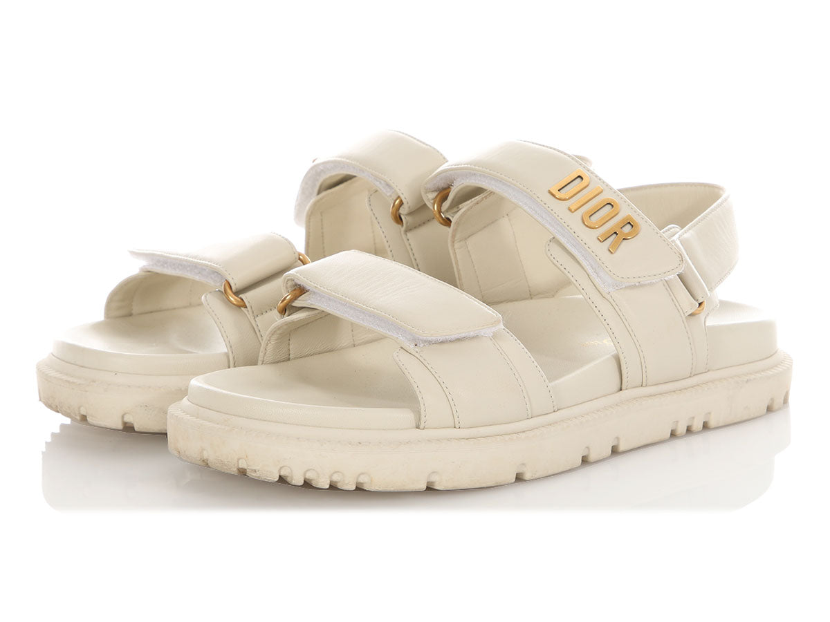 Dioract Sandal Dior White Slippers CHRISTIAN DIOR Dioract Sandals