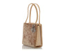 Dior Vintage Light Brown Cannage-Quilted Crystal Velvet Tote