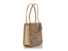 Dior Vintage Light Brown Cannage-Quilted Crystal Velvet Tote