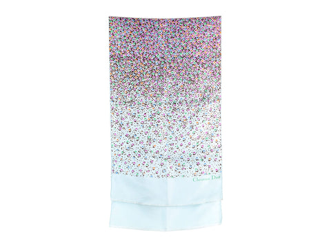 Dior Light Blue Multicolor Silk Scarf