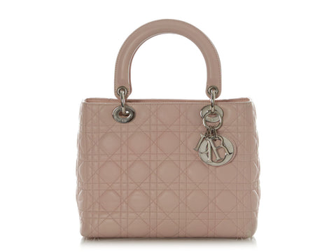 Dior Medium Pink Lambskin Lady Dior