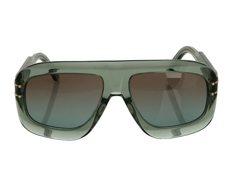 Dior Green Transparent Signature Aviator Sunglasses