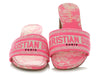 Dior Pink Embroidered Dioriviera Dway Heeled Slides