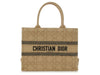 Dior Medium Natural Cannage Raffia Book Tote