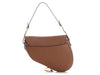 Dior Tan Grained Leather Saddle Bag with Strap