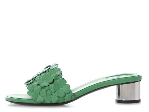 Dior Green Clover Bloom Slides
