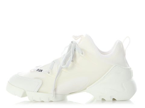 Dior White D-Connect Sneakers