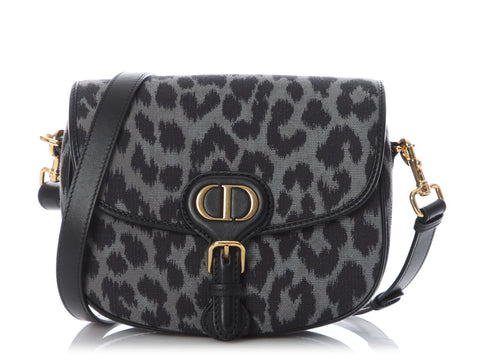 Dior Medium Gray Leopard Bobby Bag