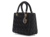 Christian Medium Black Lambskin Lady Dior