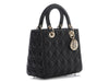 Christian Medium Black Lambskin Lady Dior