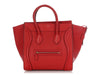Céline Mini Red Drummed Calfskin Luggage