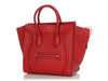Céline Mini Red Drummed Calfskin Luggage
