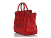 Céline Mini Red Drummed Calfskin Luggage