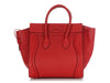 Céline Mini Red Drummed Calfskin Luggage