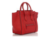 Céline Mini Red Drummed Calfskin Luggage