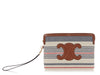 Celine Small Striped Canvas Pouch with Strap