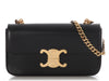 Celine Black Shiny Calfskin Claude Chain Shoulder Bag