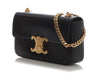 Celine Black Shiny Calfskin Claude Chain Shoulder Bag