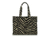 Celine Large Natural and Black Canvas Triomphe Cabas Tote