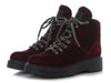 Prada Wine Sport Velvet Ankle Boots