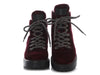 Prada Wine Sport Velvet Ankle Boots