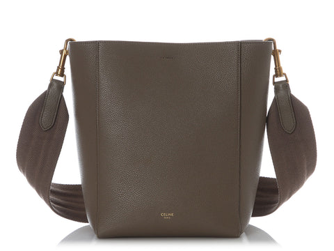 Celine Small Taupe Sangle Bucket Bag