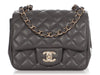 Chanel Mini Dark Gray Lambskin Classic