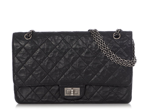 Chanel Black Caviar Reissue East/West Cerf Tote - Ann's Fabulous Closeouts