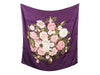 Chanel Purple Flower Silk Scarf