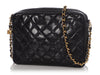 Chanel Vintage Black Quilted Lizard Camera Bag