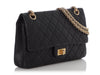 Chanel Black Quilted Distressed Lambskin 2.55 Anniversary Reissue 225
