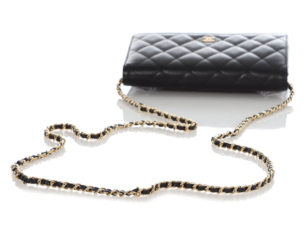Chanel Black Quilted Caviar CC Filigree WOC Wallet On Chain Gold Hardware,  2020 Available For Immediate Sale At Sotheby's