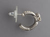 Chanel Logo Crystal Hoop Pierced Earrings