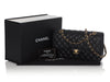 Chanel Medium/Large Black Quilted Caviar Classic Double Flap