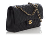 Chanel Medium/Large Black Quilted Caviar Classic Double Flap