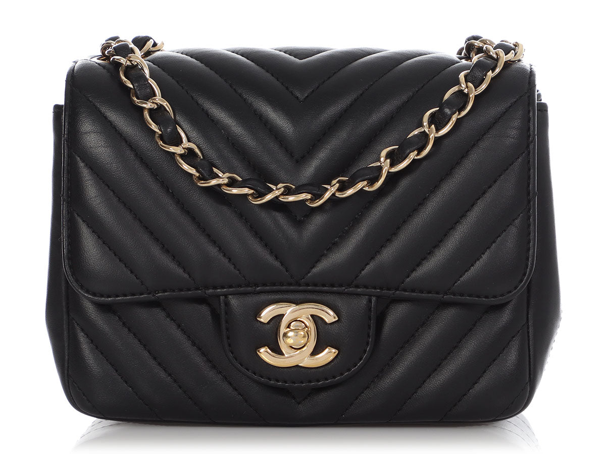 Chanel So Black Mini Rectangular black lambskin