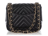 Chanel Mini Black Chevron-Quilted Lambskin Classic
