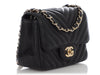 Chanel Mini Black Chevron-Quilted Lambskin Classic