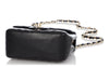 Chanel Mini Black Chevron-Quilted Lambskin Classic